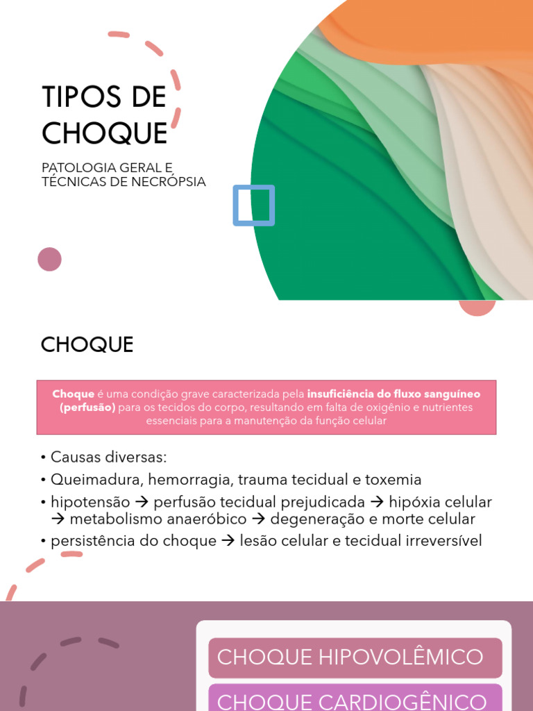 TIPOS DE CHOQUE | PDF | Choque (circulatório) | Coração