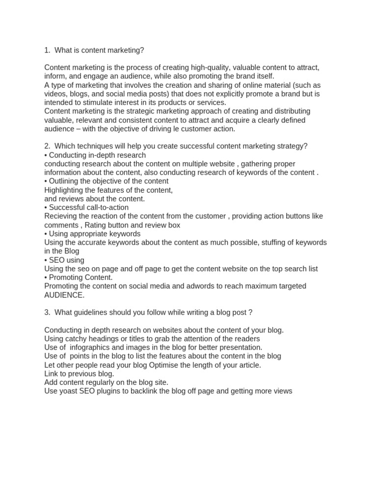 Content Marketing Guide for Marketers | PDF