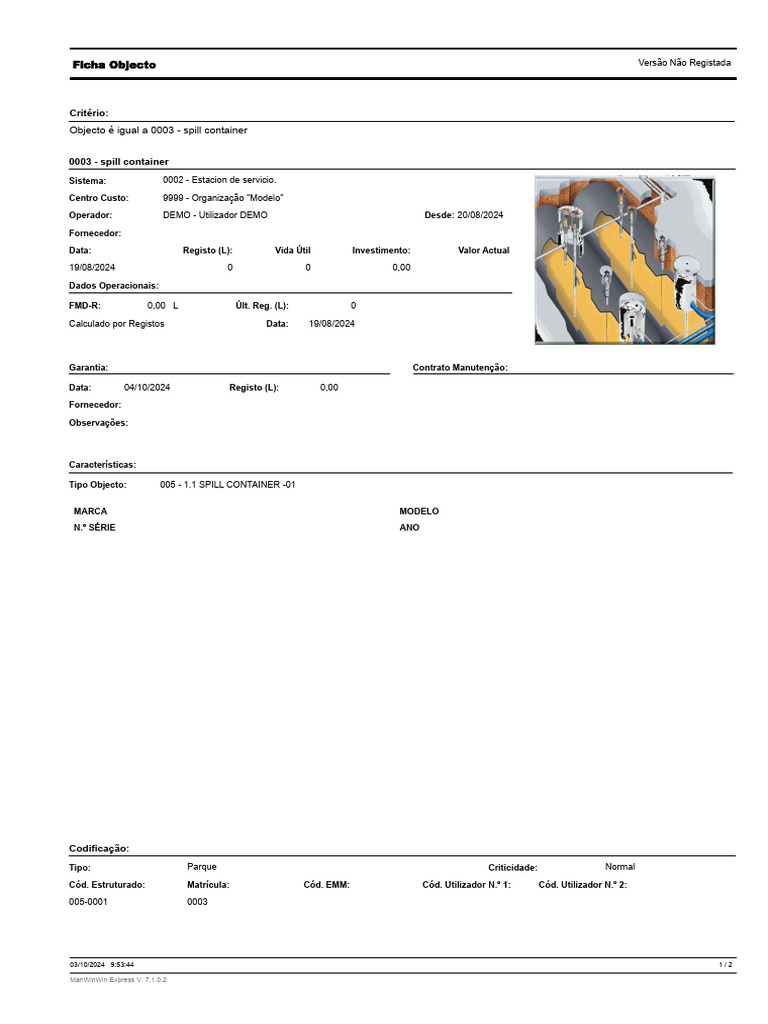 Ficha Técnica Spill Container 0003 | PDF