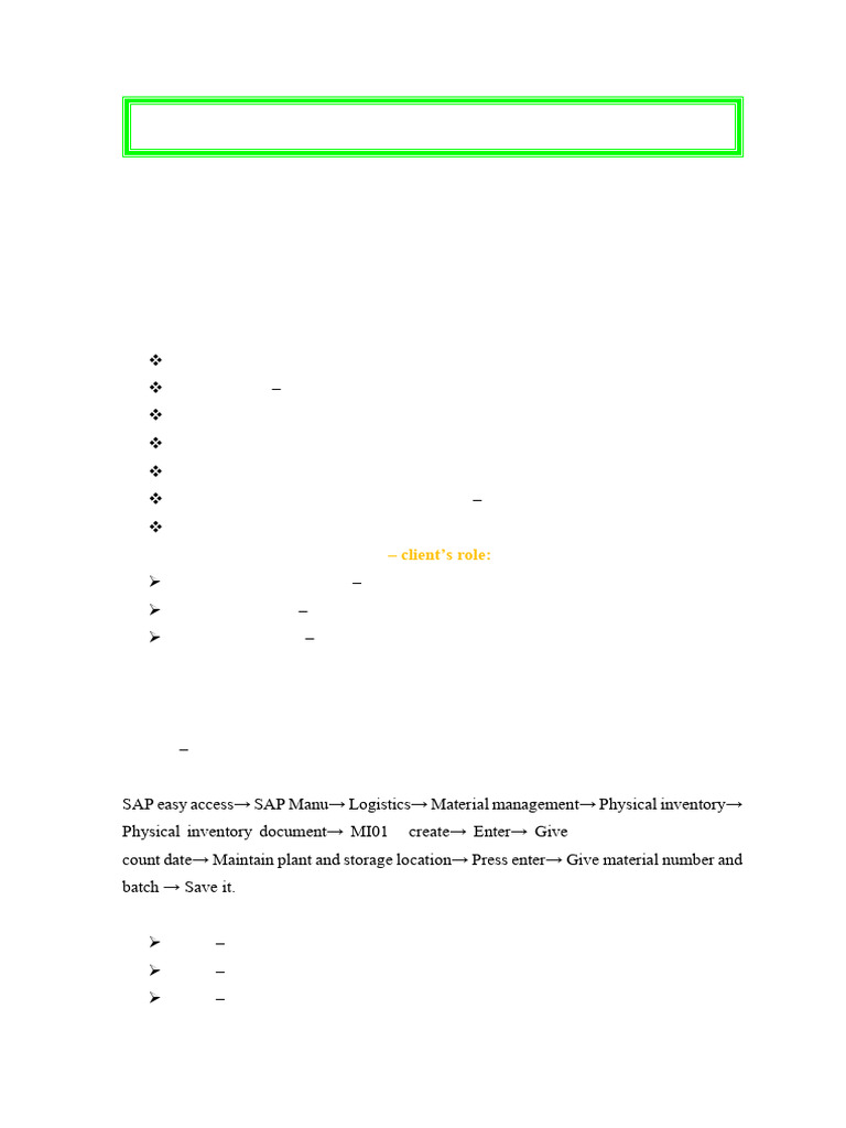 physical inventory | PDF | Inventory