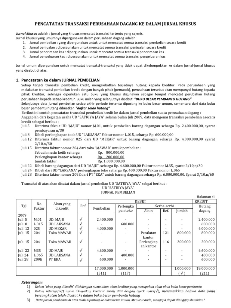 51+ Kumpulan Contoh Jurnal Khusus Perusahaan Dagang Pdf Terbaik