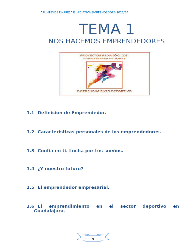 Tema 1 Empresa e Iniciativa Emprendedora | PDF | Iniciativa empresarial ...