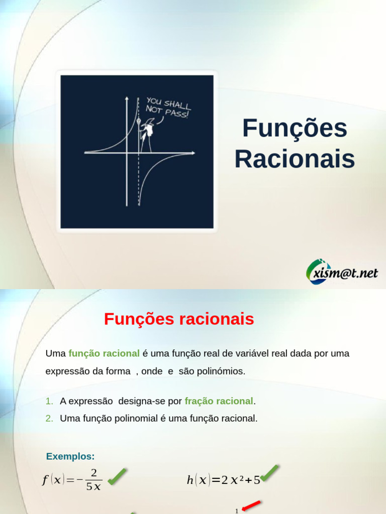 Funções Racionais: Definição e Operações | PDF | Número racional ...