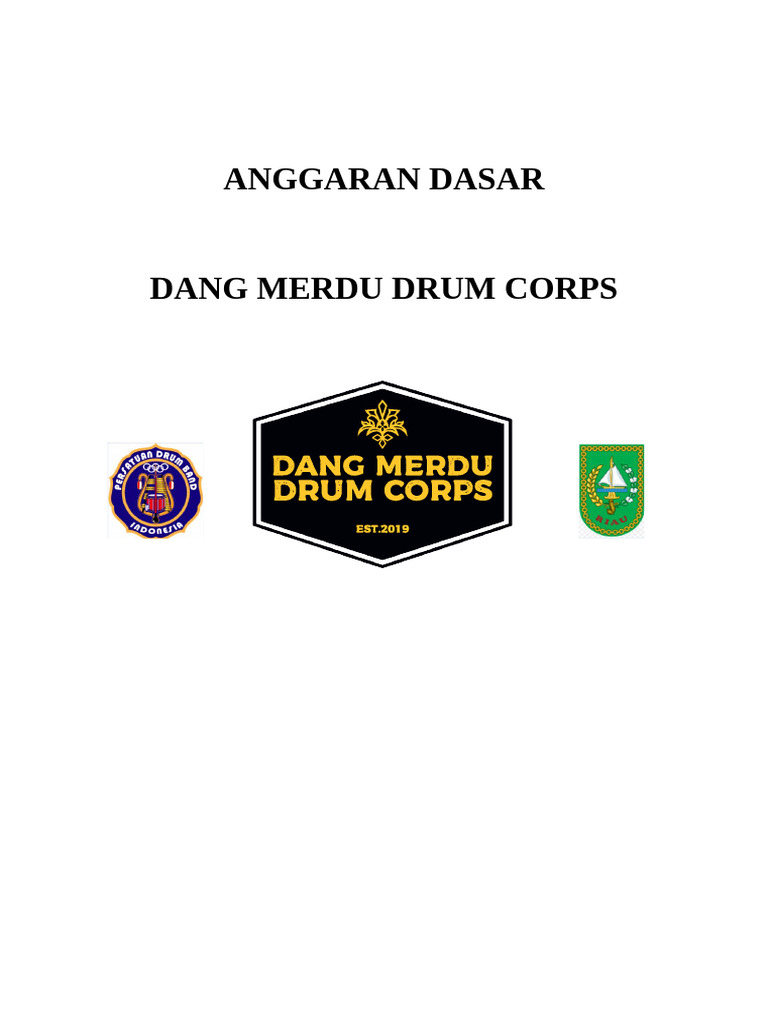 Anggaran Dasar Dang Merdu Drum Corps | PDF