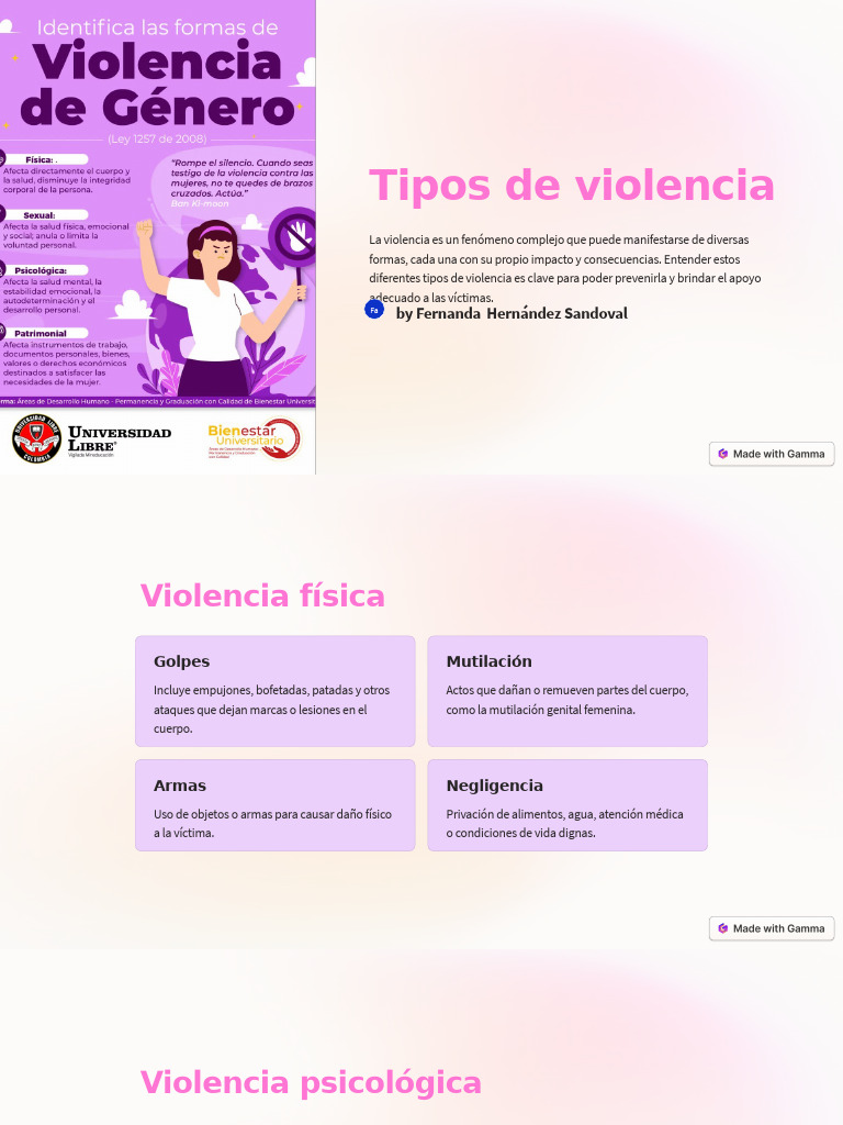 Tipos de violencia y sus consecuencias | PDF | Violencia | Abuso infantil