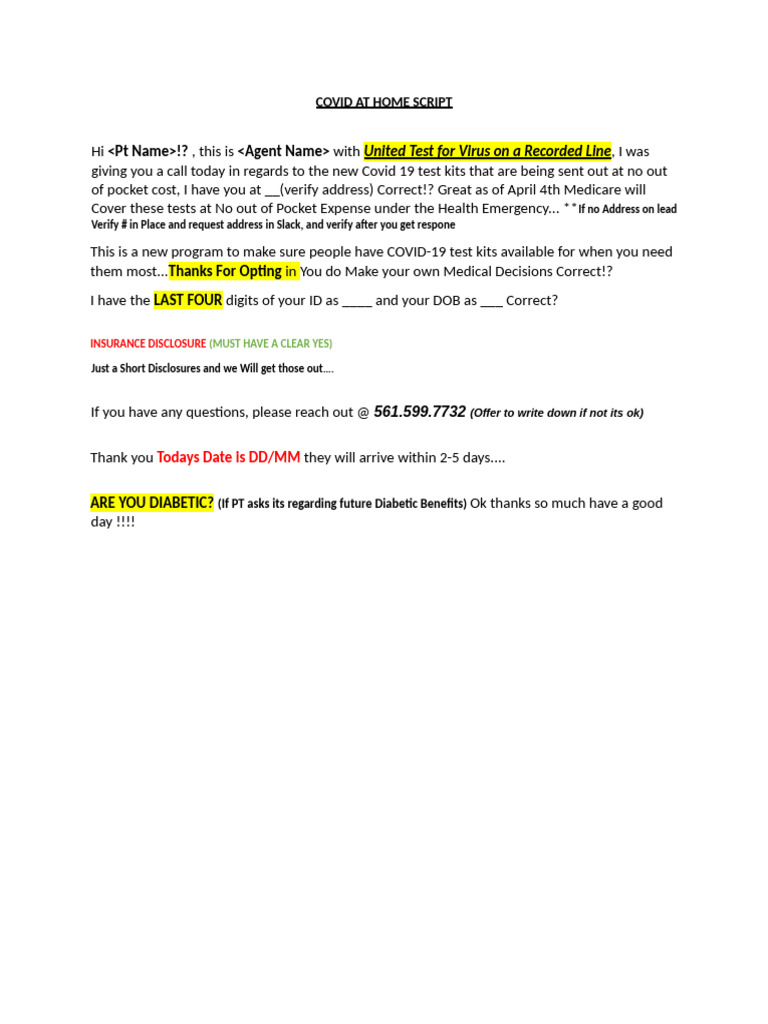 Covid Script 2.10 | PDF