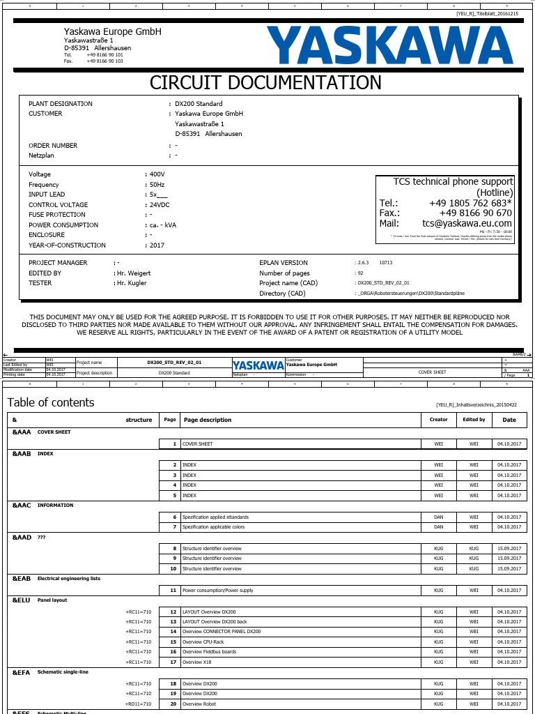 DX200 Standard Project Documentation | PDF | Electrical Components ...