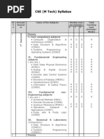 CSE (M Tech) Syllabus: 1 - Year