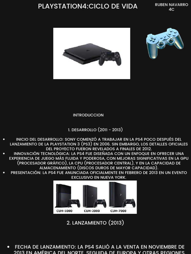 Ciclo de Vida de la PlayStation 4 | PDF | Playstation 3 | Informática
