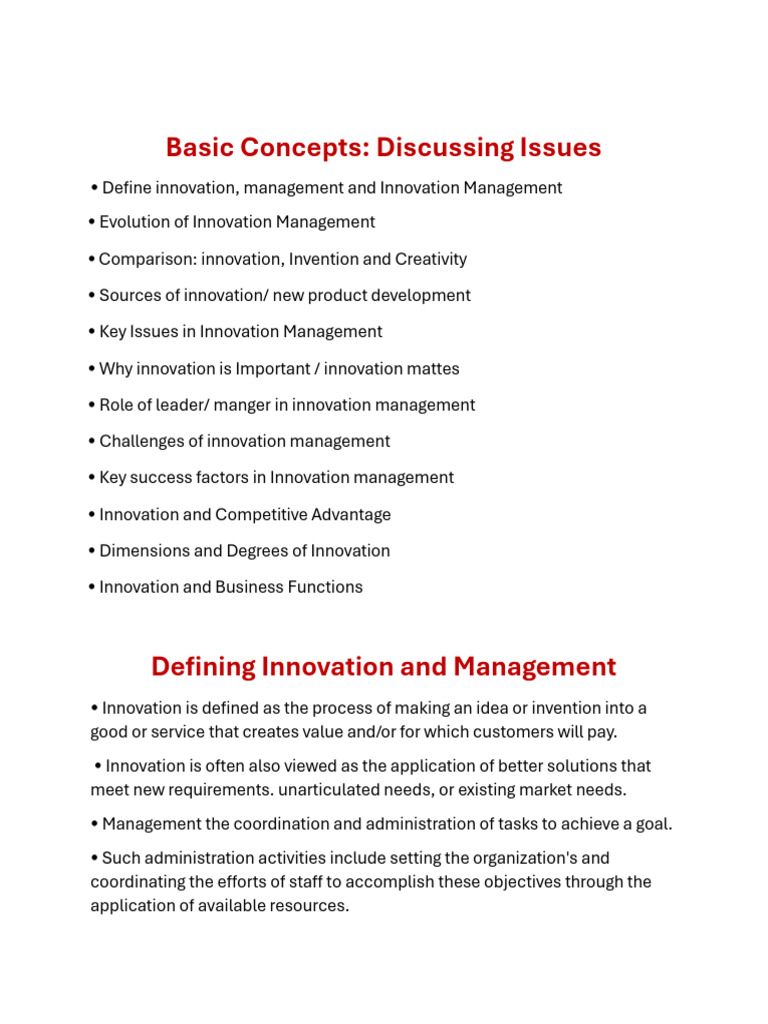 Innovation Management Essentials Guide | PDF | Innovation | Creativity