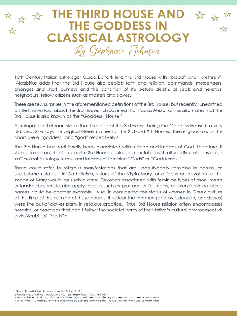 Third House Goddess | PDF | Astrology | Little Women