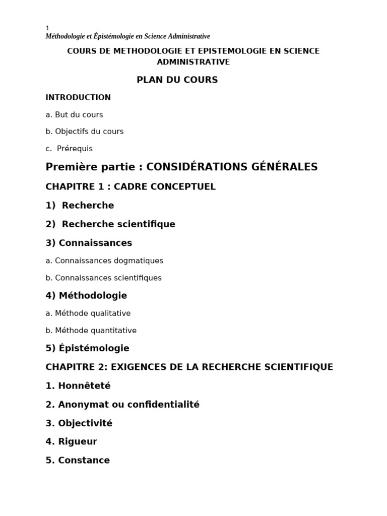 Méthodologie en Science Administrative | PDF | Science | Épistémologie