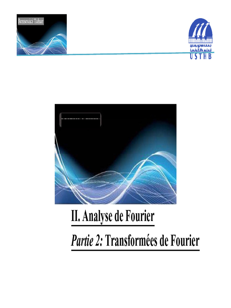 Transformées de Fourier et Analyse de Signaux | PDF | Transformation de ...