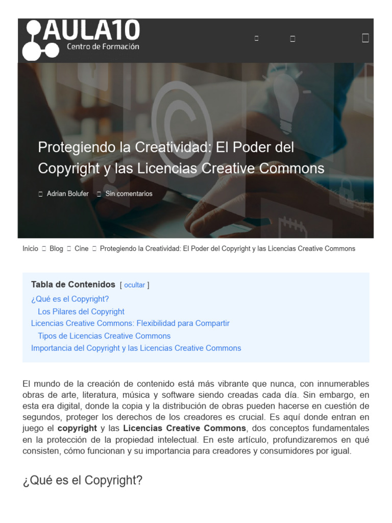 Copyright y Licencia Creative Commons | PDF | Derechos de autor ...