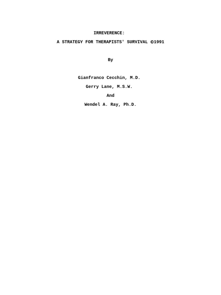 91 Book Irreverence | PDF | Psychotherapy | Violence