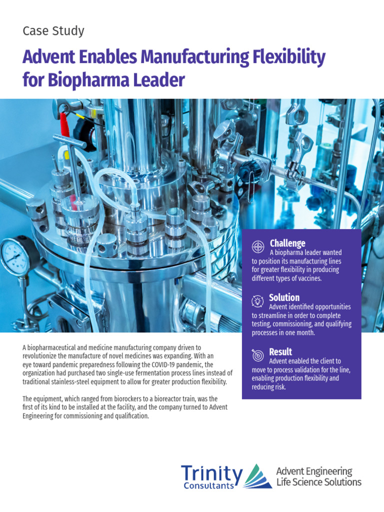 Biopharma Manufacturing Flexibility Case Study | PDF | Verification And ...
