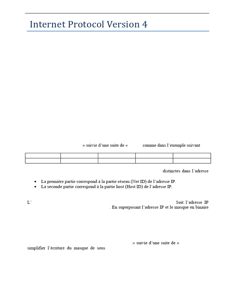 Comprendre l'IPv4 et ses masques | PDF | Adresse IP | Réseau étendu