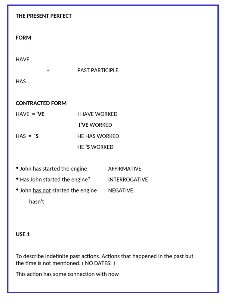 Exercises Present Perfect 1 | PDF | Language Families | Languages
