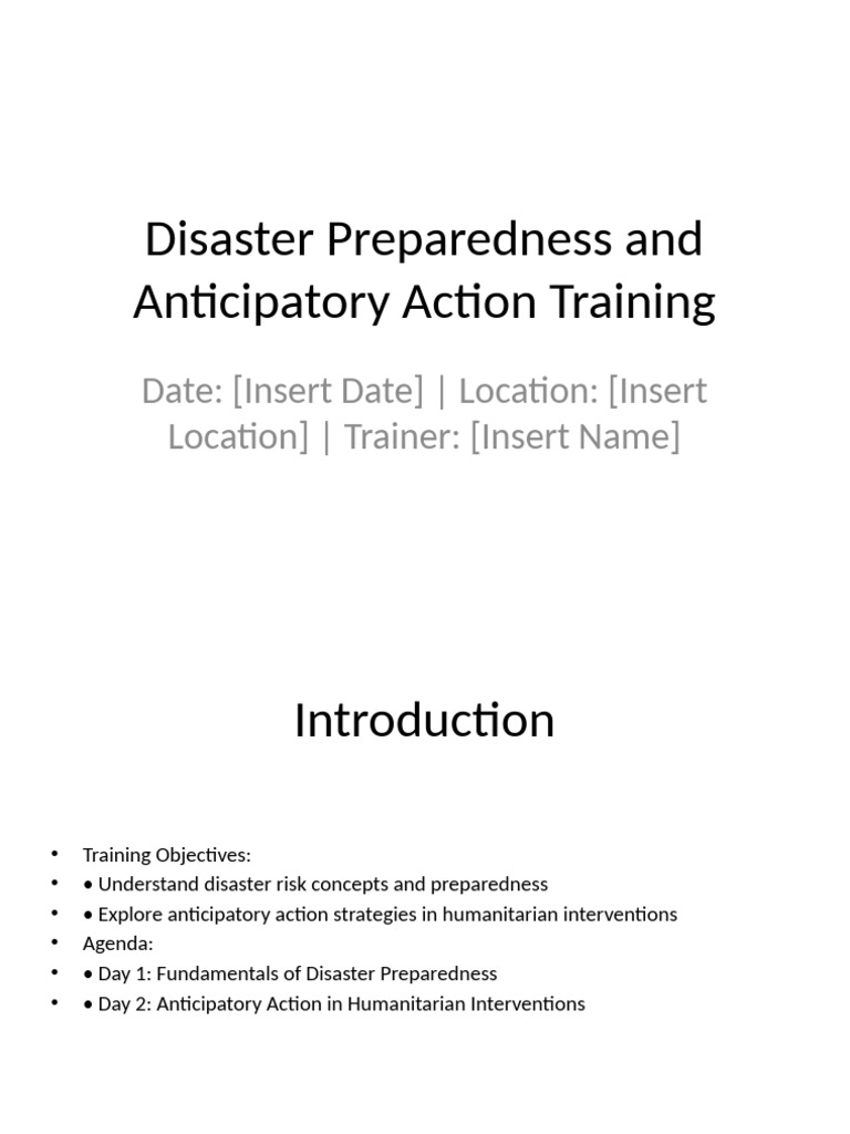 Disaster Preparedness Training Guide | PDF | Emergency Management | Risk