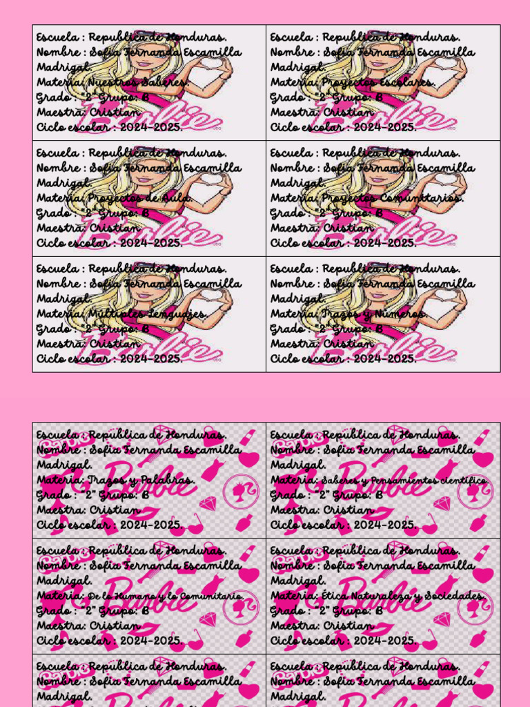 Etiqueta Barbie | PDF