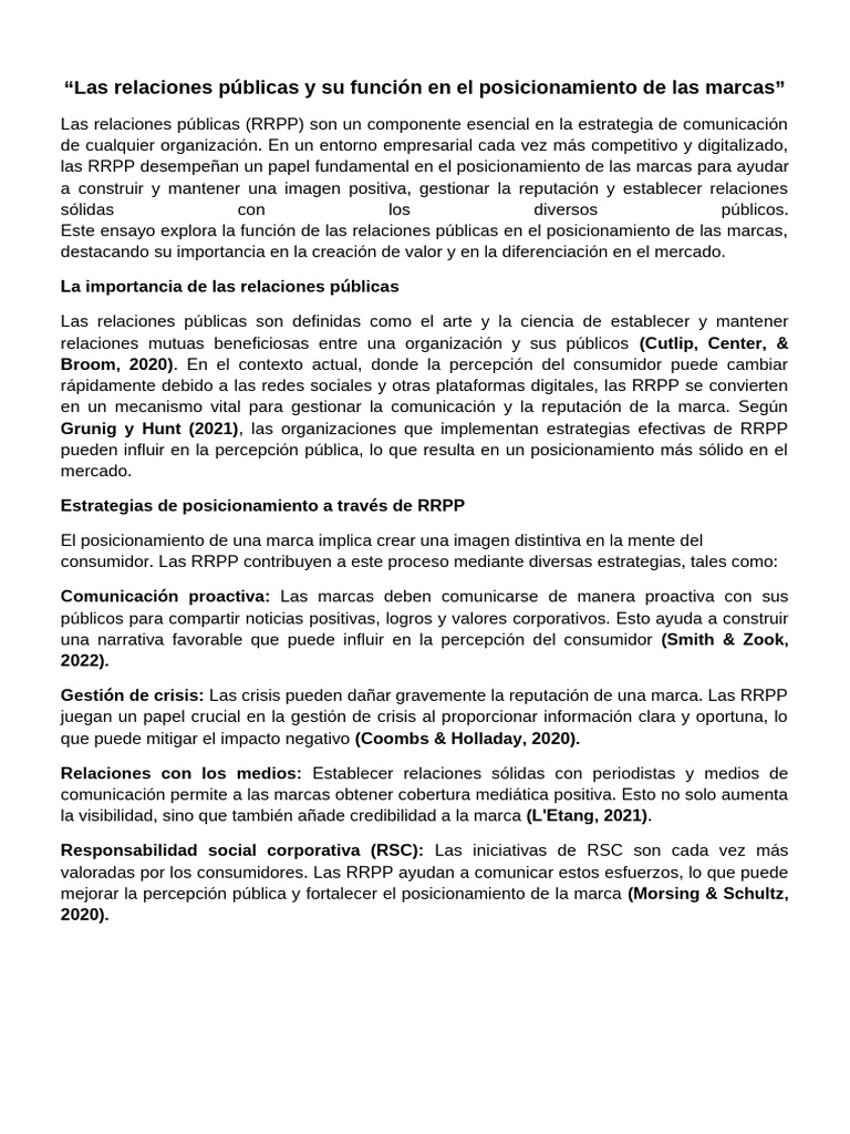 RRPP y su Impacto en el Posicionamiento de Marcas | PDF | Marca | Business