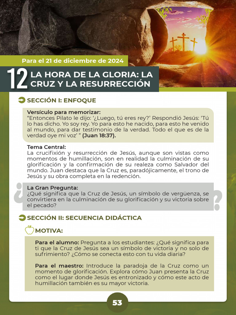 La Cruz y Resurrección en Juan | PDF | La resurrección de Jesús | Jesús