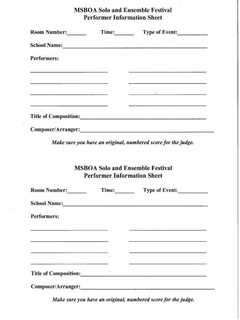 SE Perf Event Sheet | PDF