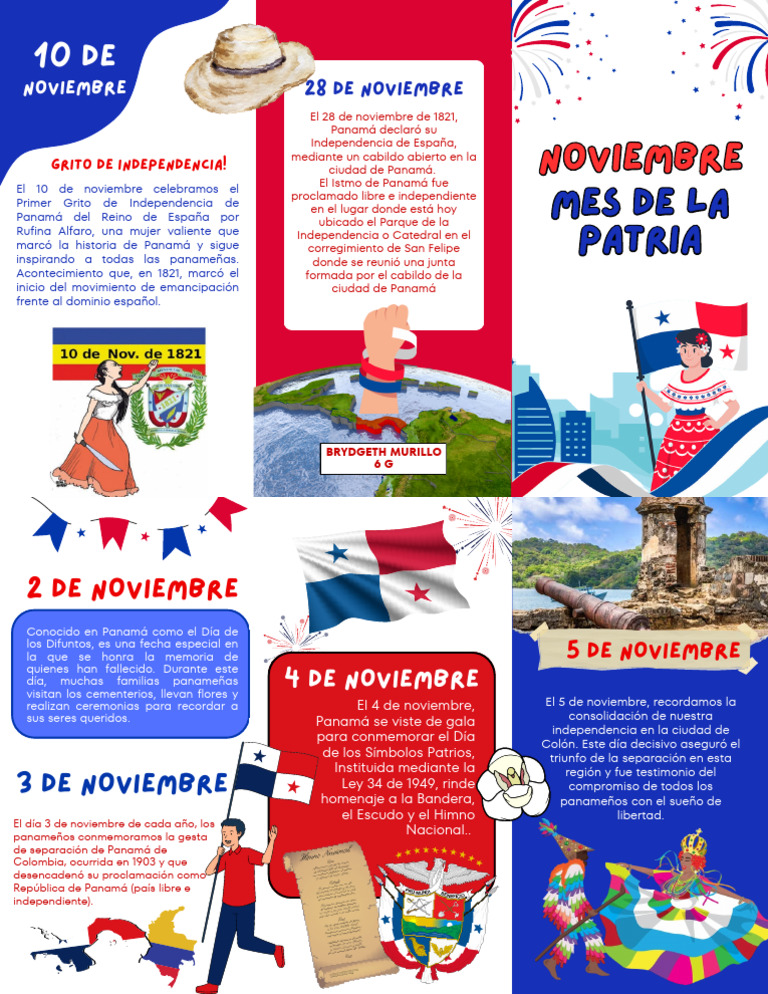 Fechas Clave del Mes de la Patria en Panamá | PDF | Panamá