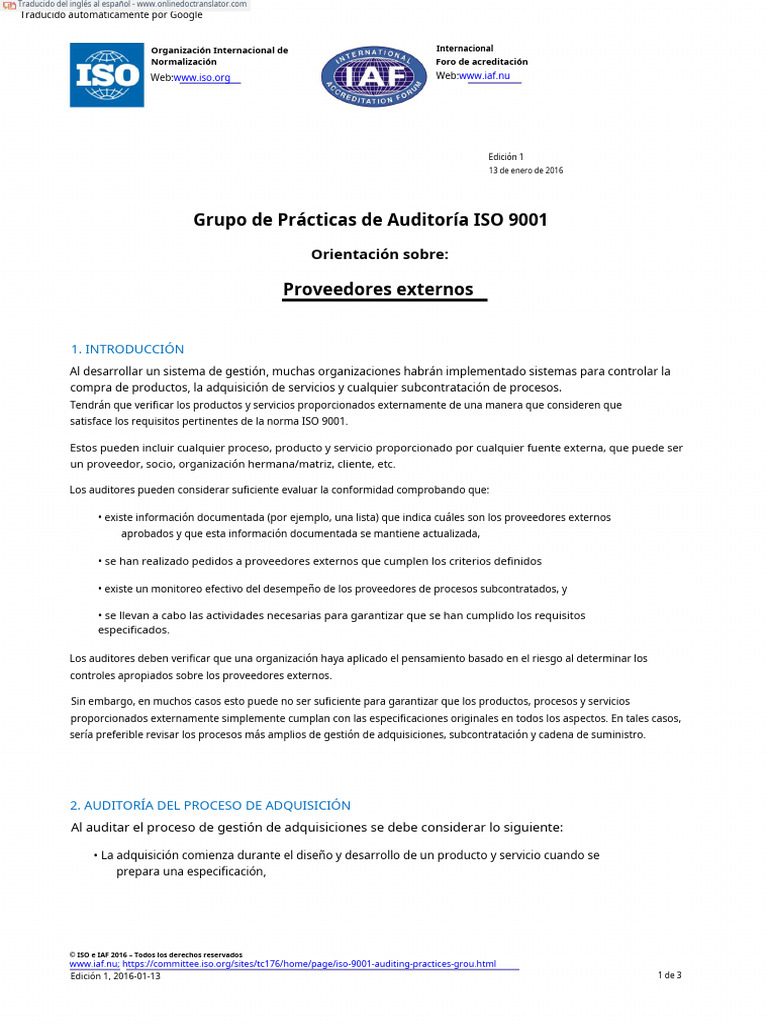 ISO-TC 176-TF_APG-ProveedoresExternos.en.es | PDF | Organización ...