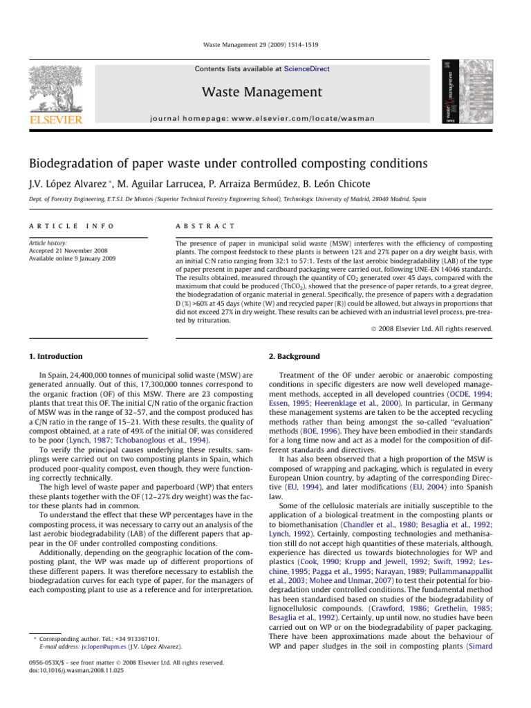 J Wasman 2008 11 025 | PDF | Biodegradation | Paper