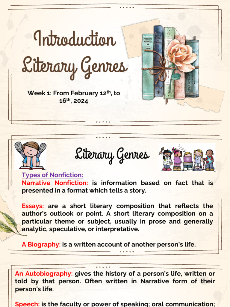 Overview of Literary Genres | PDF | Genre | Narrative