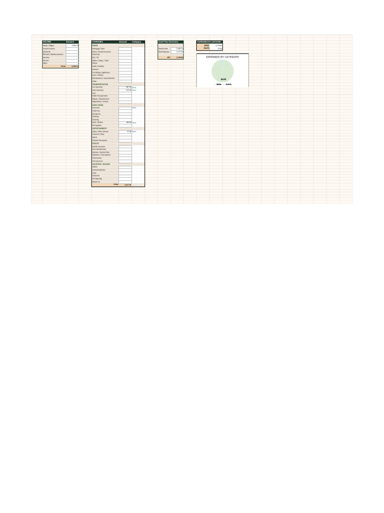 Monthly Income and Expense Report | PDF | Expense | Mortgages