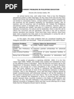Download THE CURRENT PROBLEMS IN PHILIPPINE EDUCATION  by Doods Galdo SN82403551 doc pdf