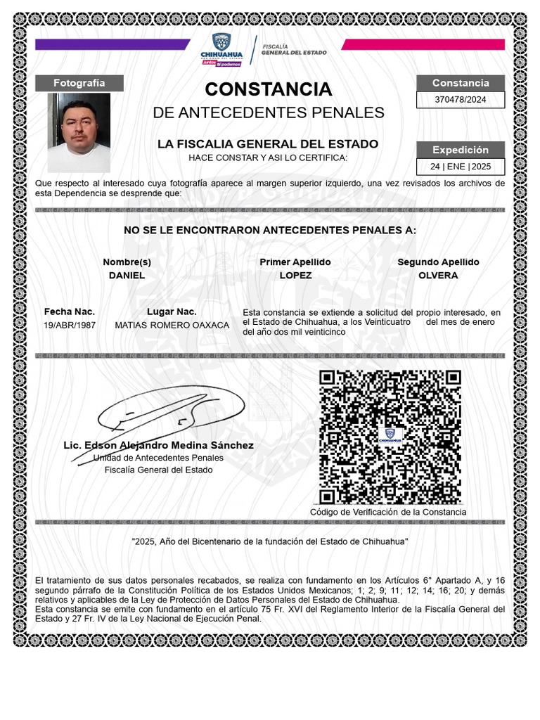 Constancia 370478 2025 | PDF | Gobierno | Justicia