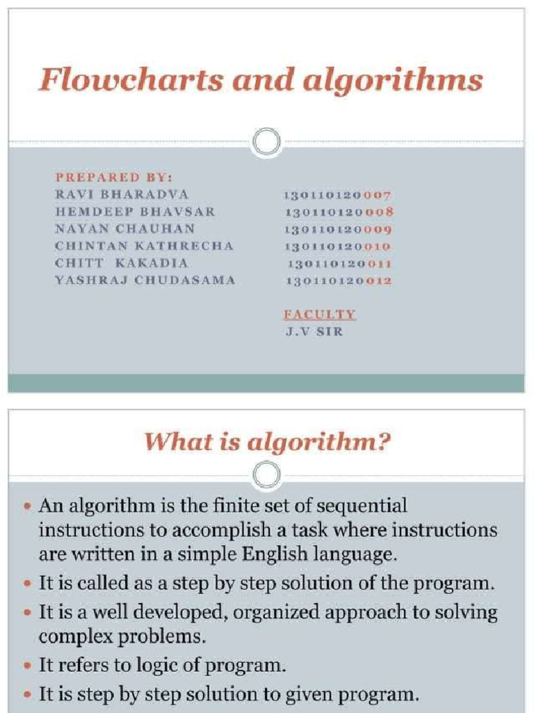 05.1 Flowcharts and Algorithms | PDF