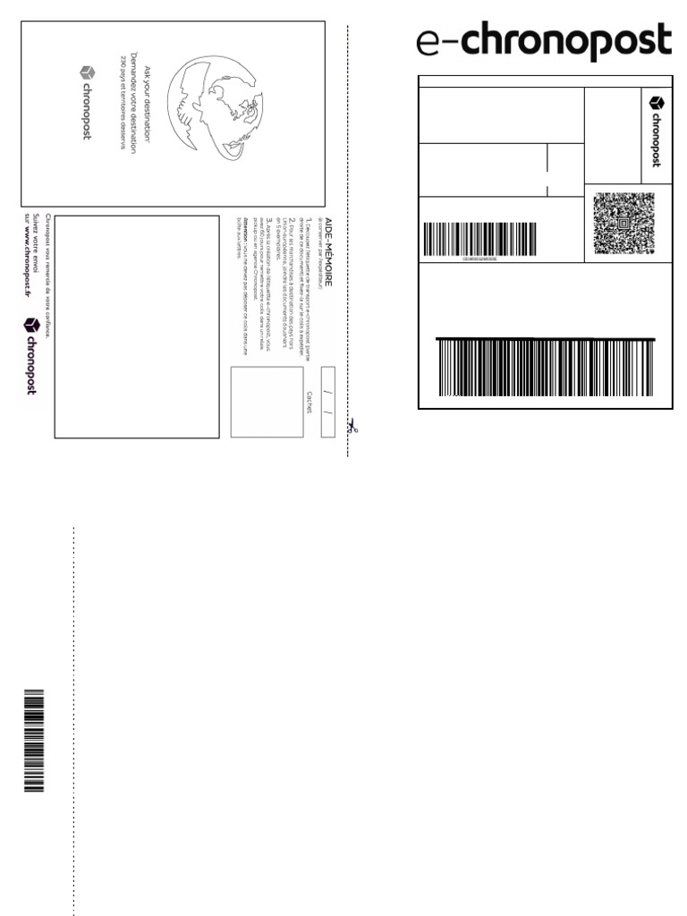 Bordereau Chronopost PZ287922479JB | PDF