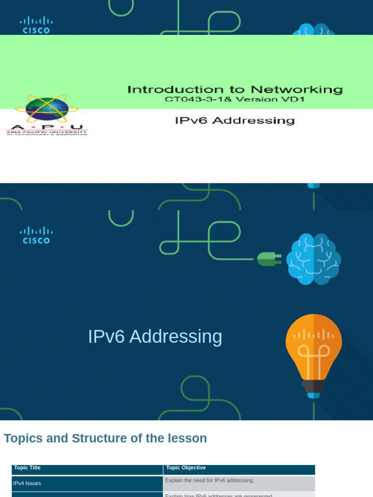 Chapter 4 IPv6 V2 | PDF | I Pv6 | Ip Address