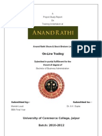 On-Line Trading: A Project Study Report On Training Undertaken at