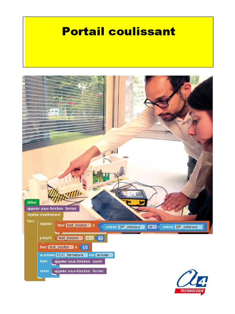 Portail coulissant : Ressources et Programmation | PDF | Structure de ...