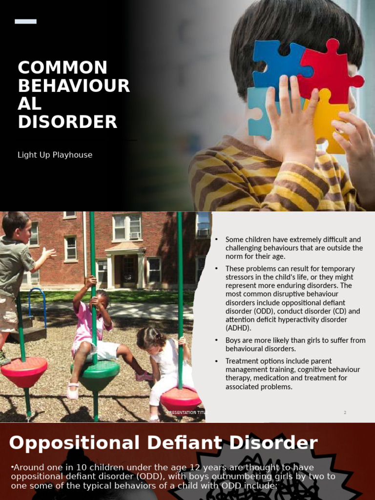Common Childhood Behavioral Disorders | PDF | Autism | Attention ...