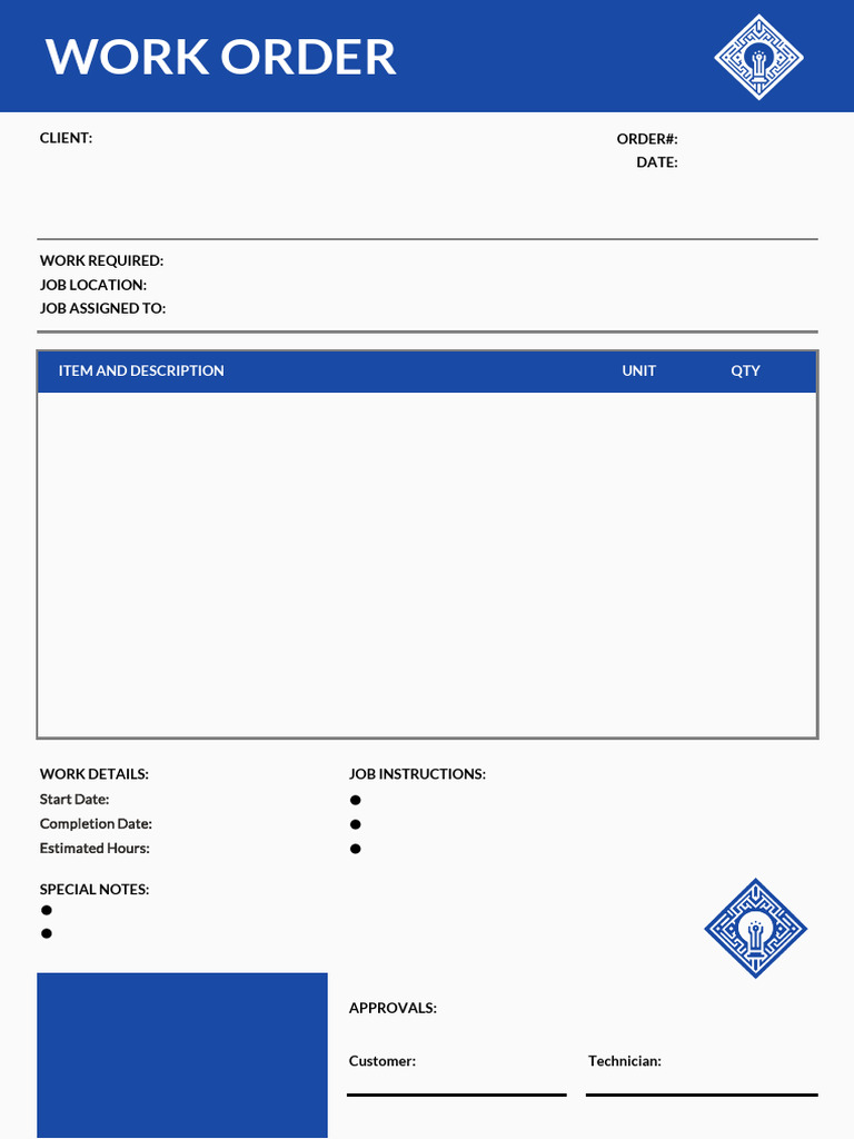 Electrical-Work-Order-Template-TemplateLab.com_ | PDF | Electrical ...