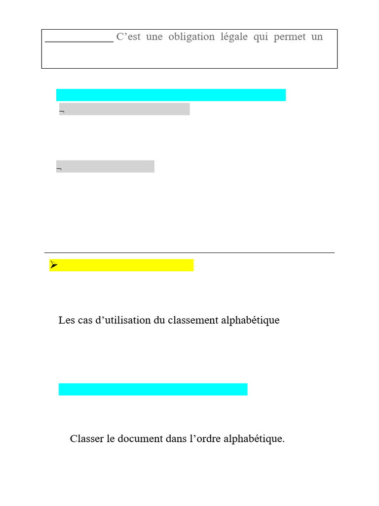 Types et méthodes de classement des documents | PDF