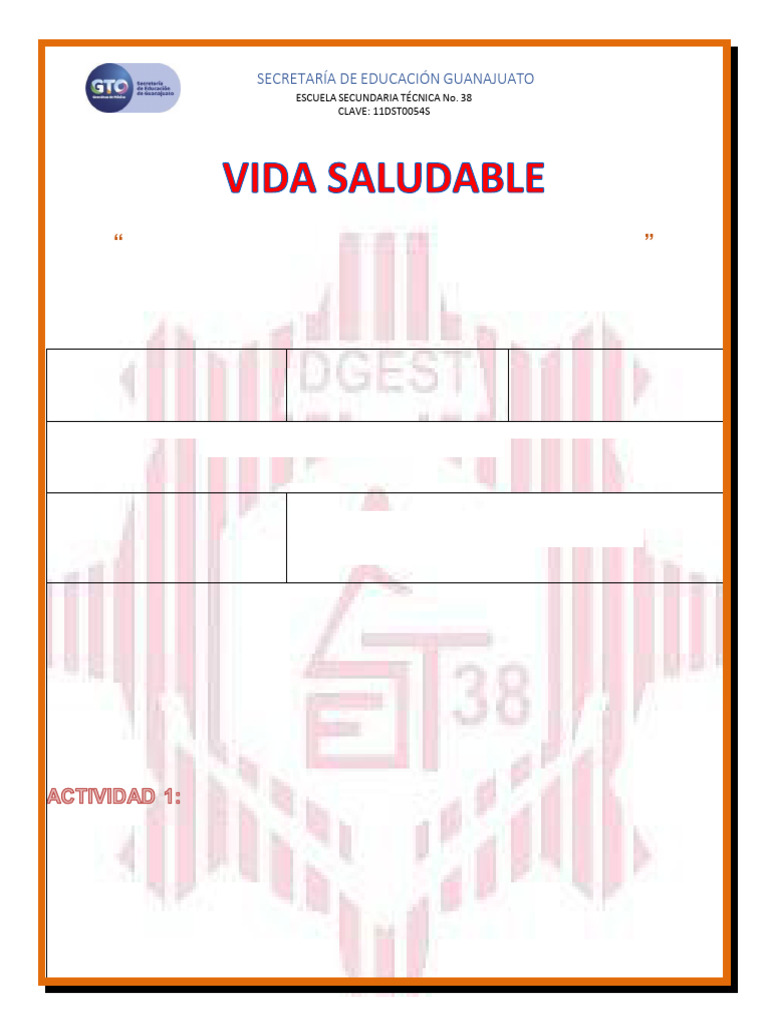Guía de Vida Saludable para Secundaria | PDF | Alimentos | Fruta