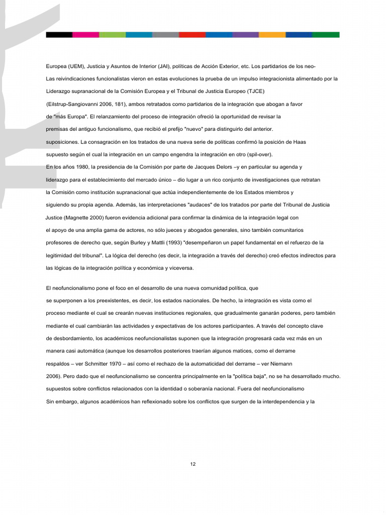 Neofuncionalismo y Soberanía en la UE | PDF | Unión Europea | Crisis de ...