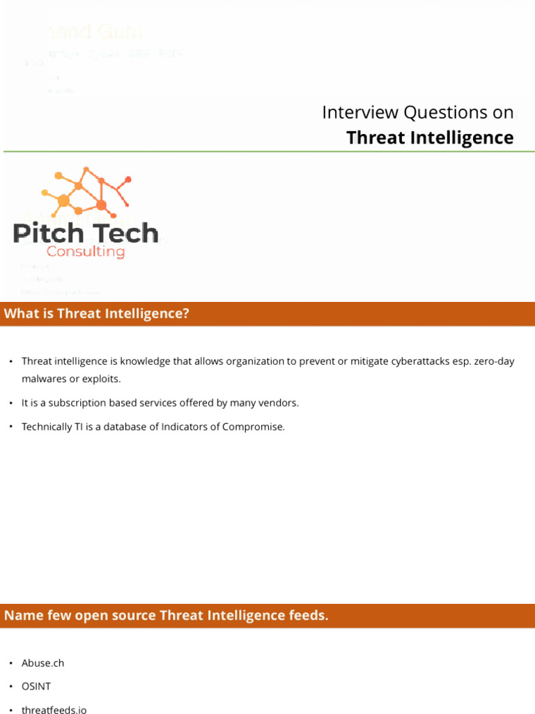 Ptc interview questions on threat intelligence 1 pdf malware phishing