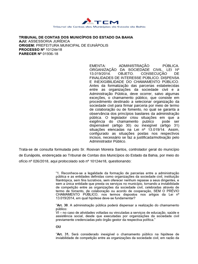 Dispensa lei 13019 pdf administra o p blica contabilidade