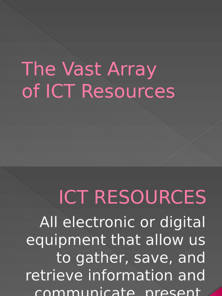 Overview of ICT and Digital Learning Resources | PDF