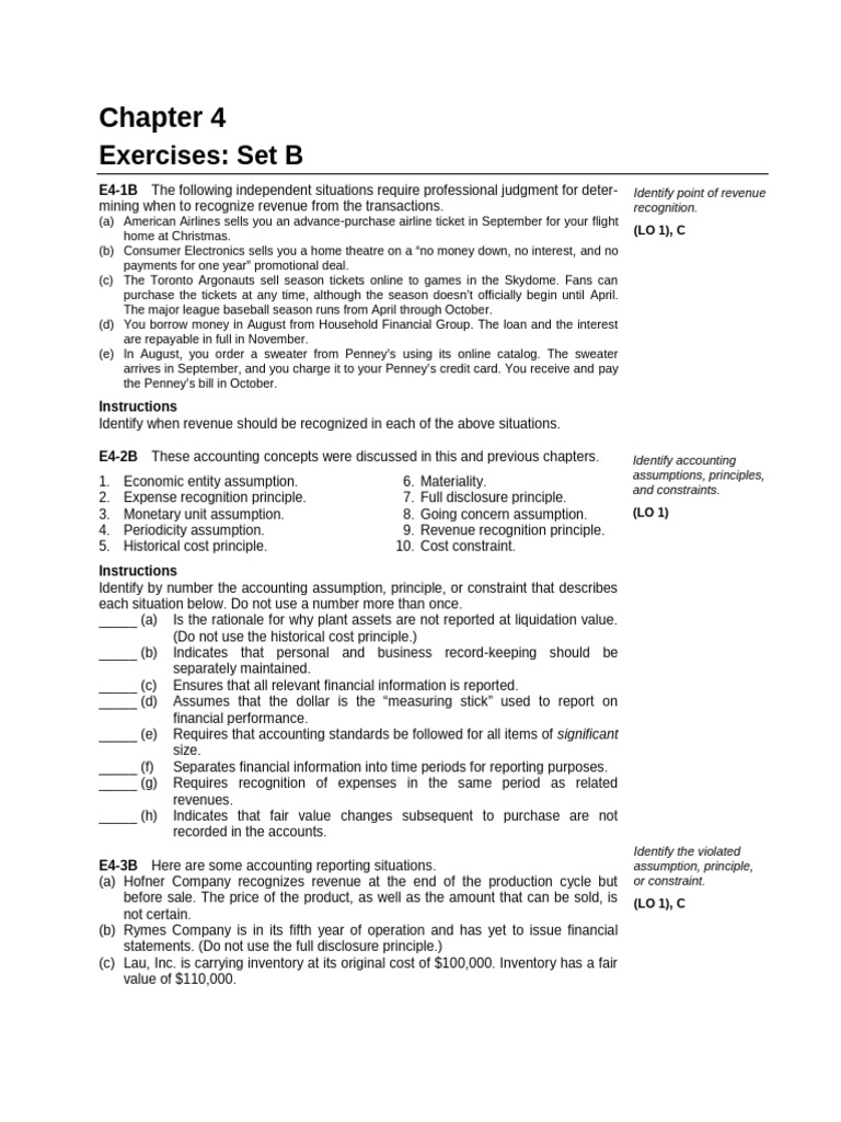 Revenue Recognition and Accounting Principles | PDF | Debits And ...