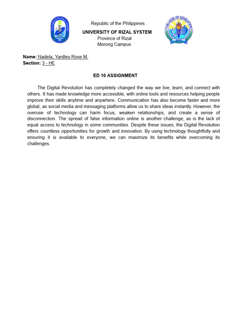 Impact of the Digital Revolution | PDF