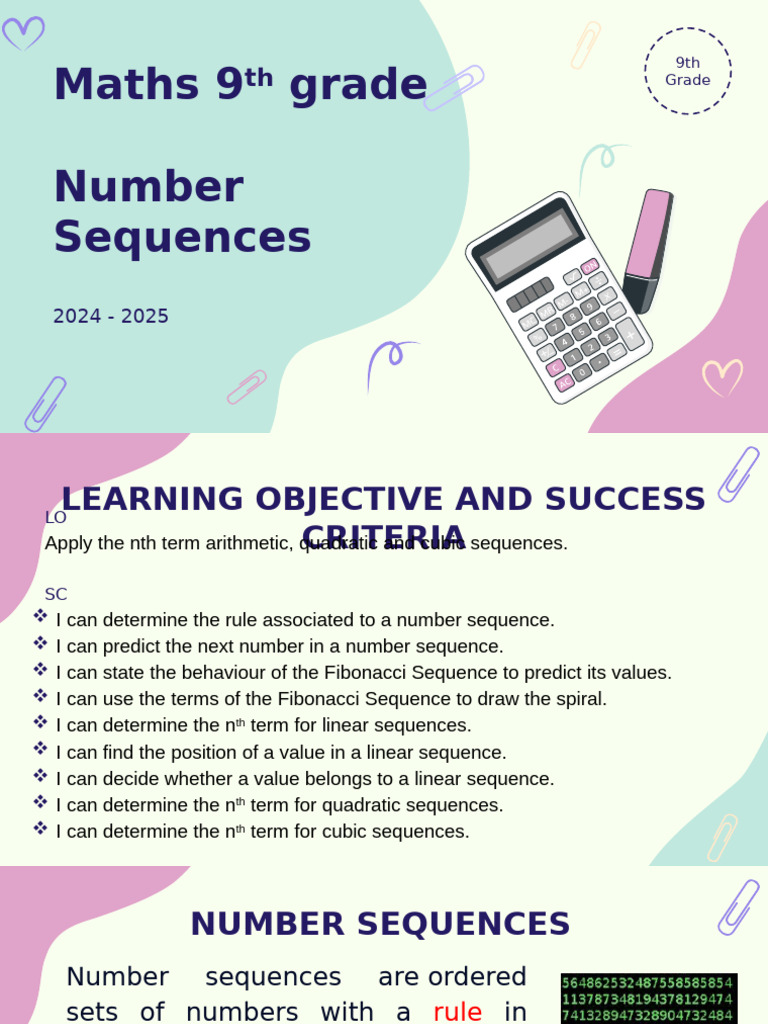 Number Sequences | PDF | Sequence | Numbers